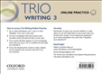 Trio Writing 3 Online Practice Student's Digital Access Code Card