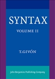 Syntax Volume II: An Introduction Paperback