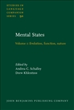 Mental States Volume 1: Evolution, Function, Nature