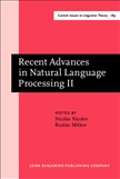 Recent Advances in Natural Language Processing II